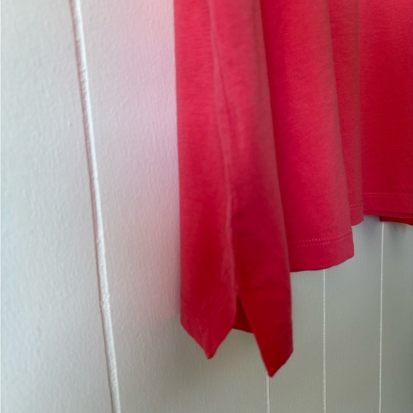 Eileen Fisher Organic Cotton Coral Short Sleeve Tee | Size 2X - Picture 5 of 6